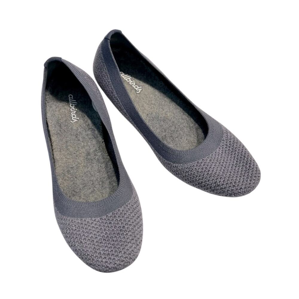 Allbirds Tree Breezers Slipper Ballet Flats in Seashell Grey Light Purple, 6.5